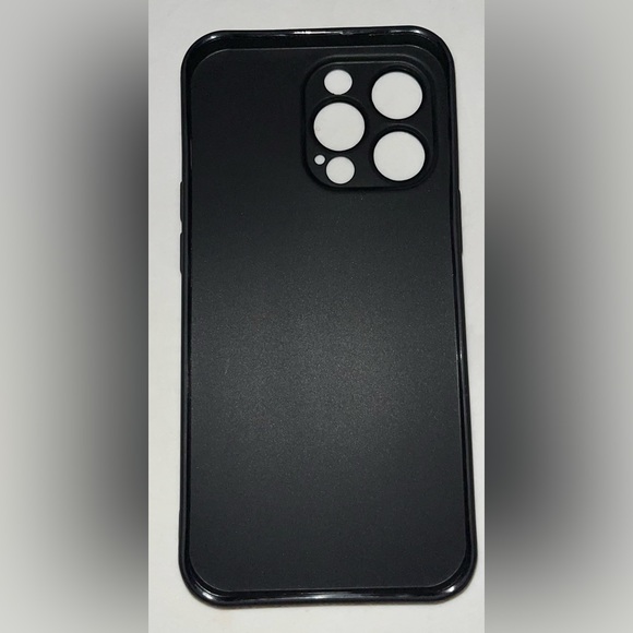 iPhone 13 Pro Black W/ Butterfly Rose Art Silicone Soft Protective Phone Case - Picture 4 of 6